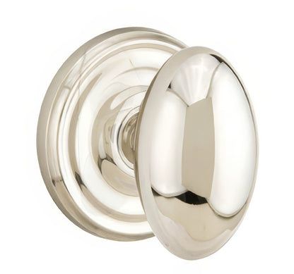 Emtek 8050EUS Egg Knob Dummy Pair With Regular Rose