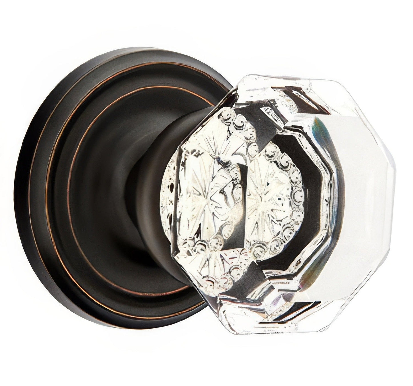 Emtek 8050OTUS Old Town Crystal Knob Dummy Pair With Regular Rose