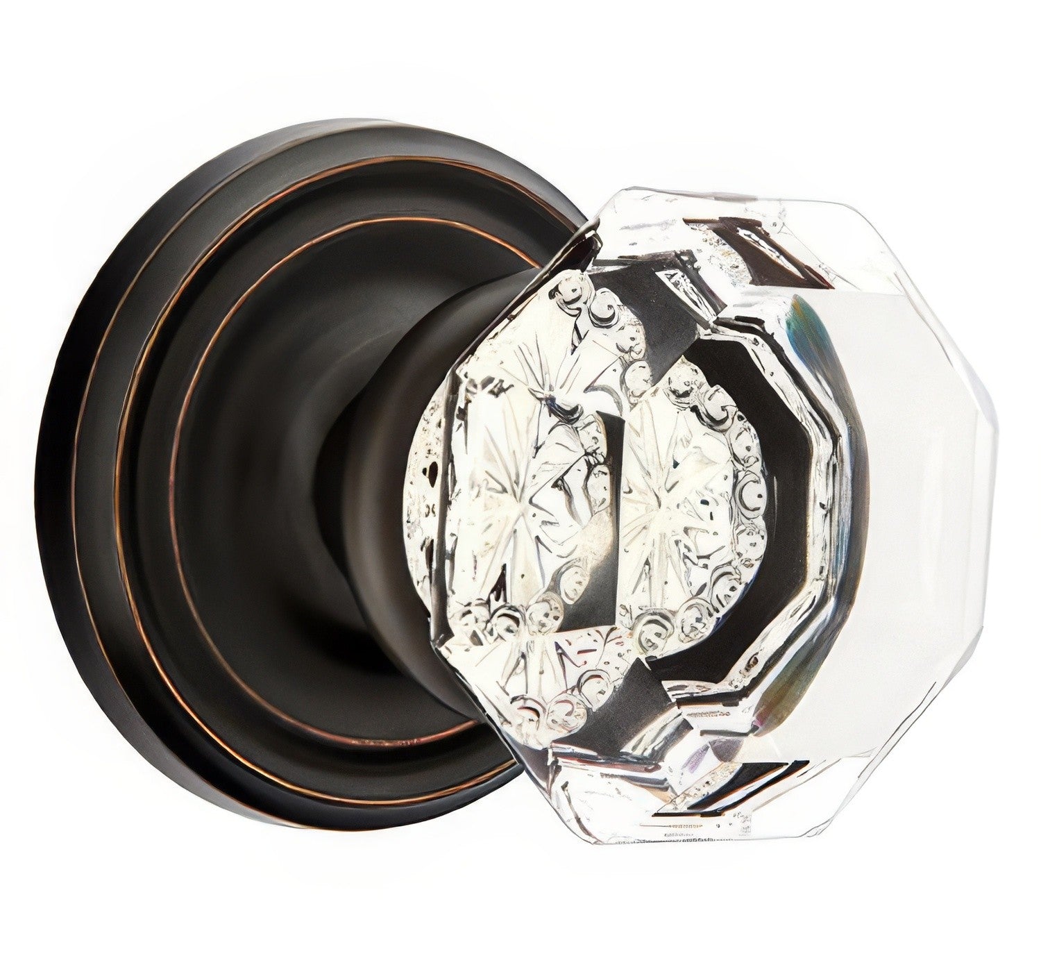 Emtek 8050OTUS Old Town Crystal Knob Dummy Pair With Regular Rose