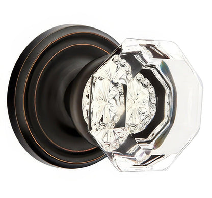 Emtek 8050OTUS Old Town Crystal Knob Dummy Pair With Regular Rose