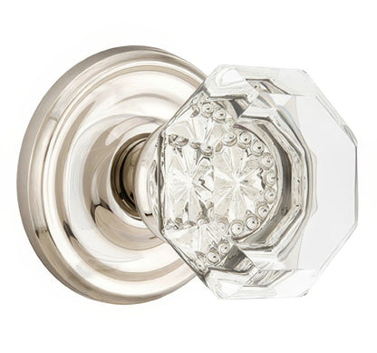 Emtek 8050OTUS Old Town Crystal Knob Dummy Pair With Regular Rose