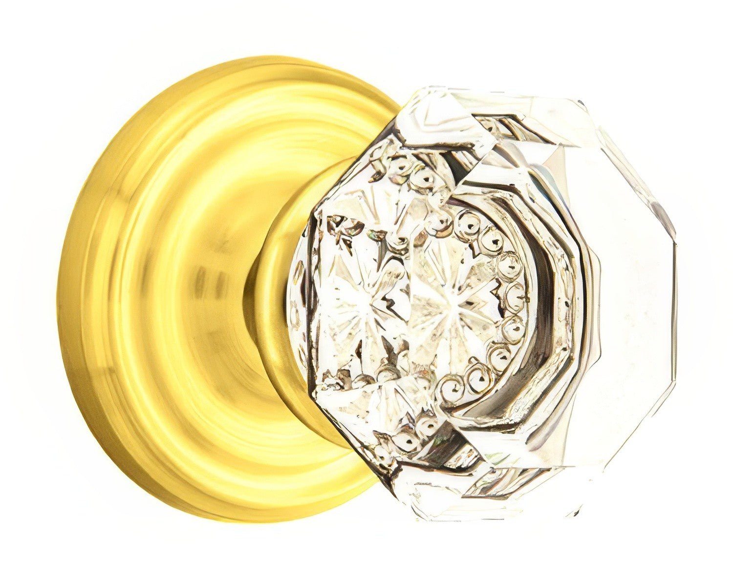 Emtek 8050OTUS Old Town Crystal Knob Dummy Pair With Regular Rose