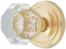 Emtek 8100OTUS3 Old Town Glass Knob 2-3/8" Backset Passage with Regular Rose for 1-1/4" to 2" Door Polished Brass Lifetime Finish.