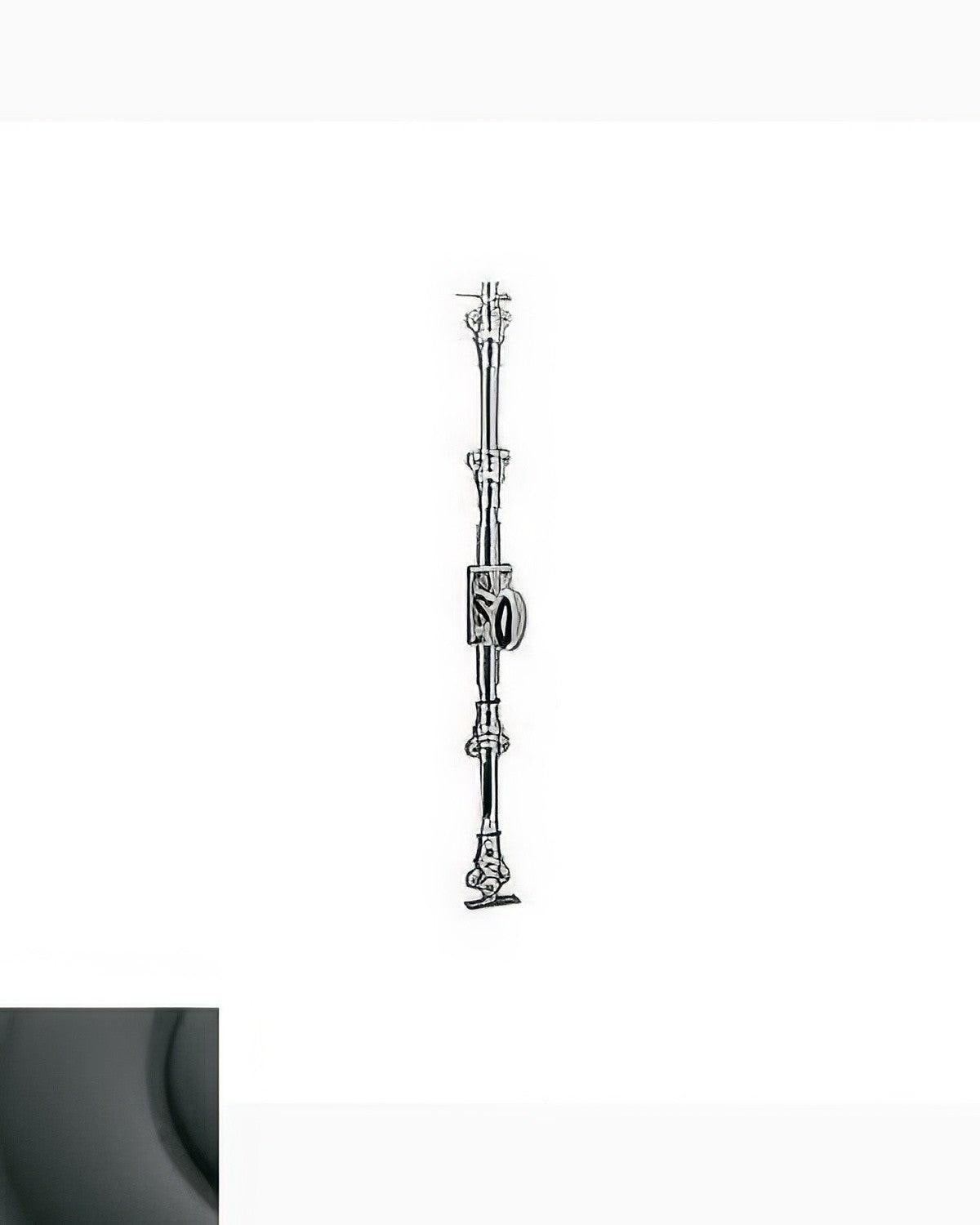 Baldwin 8106.L8LK Ornamental Left Hand Cremone Bolt for 8' Doors