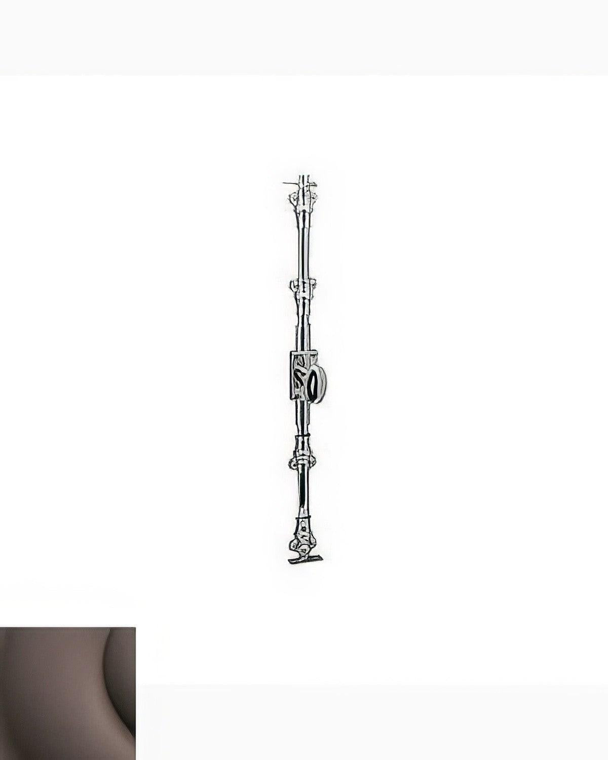 Baldwin 8106.L8LK Ornamental Left Hand Cremone Bolt for 8' Doors