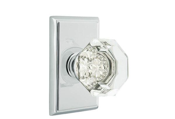 Emtek 8121OTUS10B Old Town Glass Knob 2-3/8" Backset Passage with Rectangular Rose for 1-1/4" to 2" Door Oil Rubbed Bronze Finish.