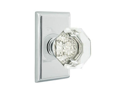 Emtek 8121OTUS10B Old Town Glass Knob 2-3/8" Backset Passage with Rectangular Rose for 1-1/4" to 2" Door Oil Rubbed Bronze Finish.