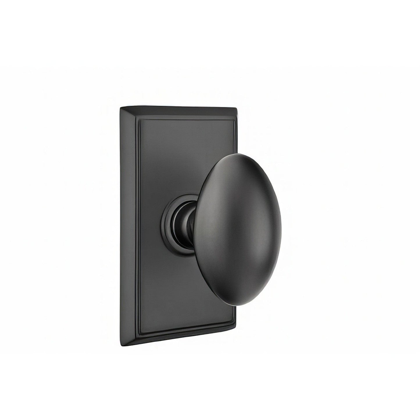 Emtek 8121EUS Egg Knob 2-3/8" Backset Passage With Rectangular Rose