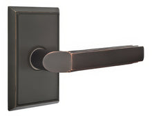 Emtek 8121MUSLH Milano Lever Left Hand 2-3/8" Backset Passage With Rectangular Rose