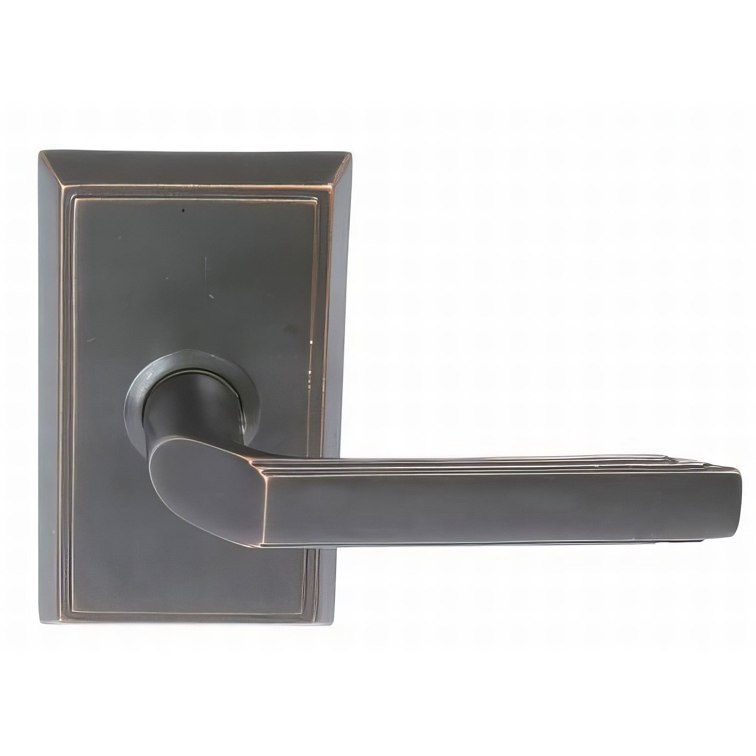 Emtek 8121MUSRH Milano Lever Right Hand 2-3/8" Backset Passage With Rectangular Rose