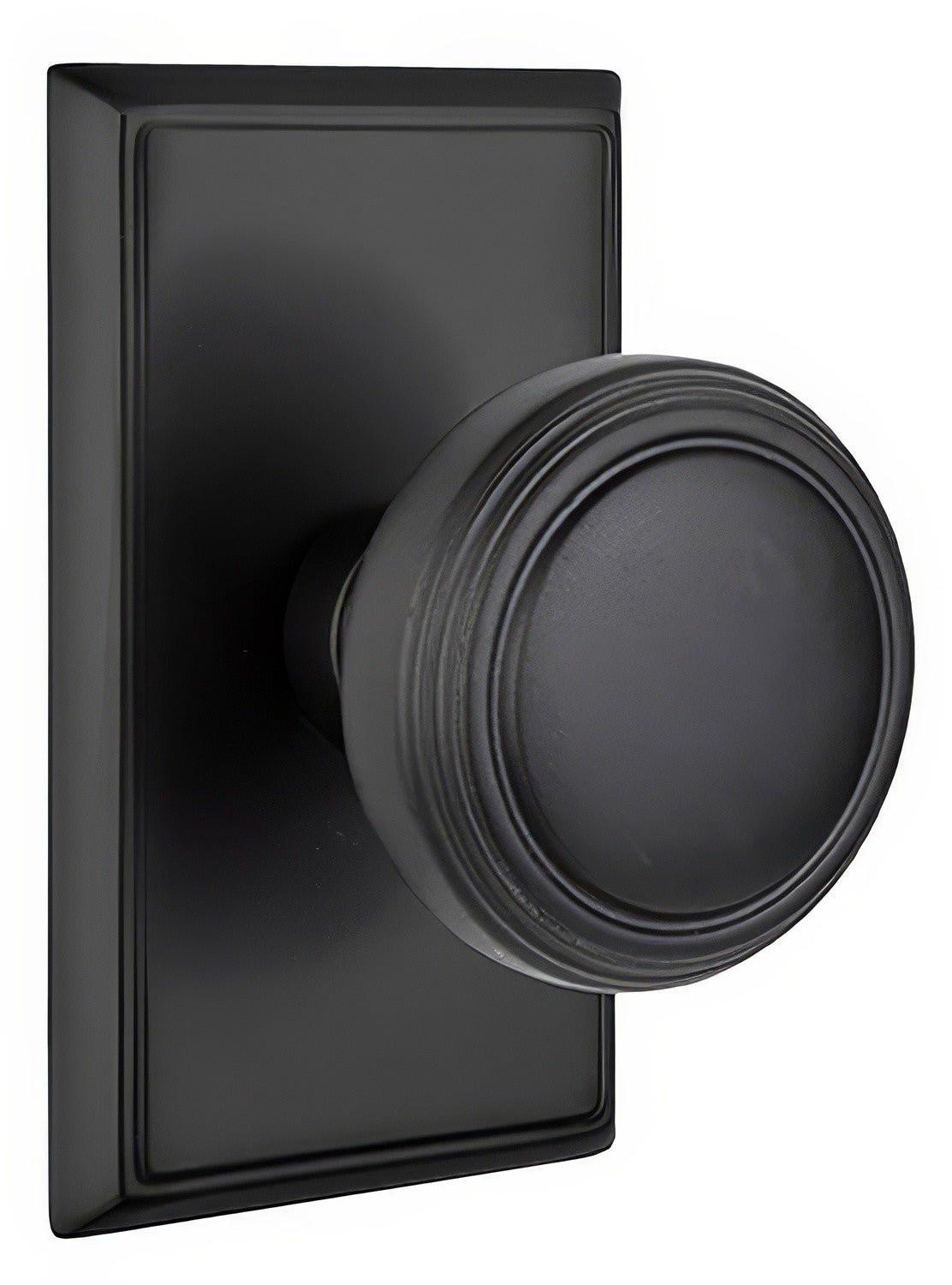 Emtek 8121NWUS Norwich Knob 2-3/8" Backset Passage With Rectangular Rose.