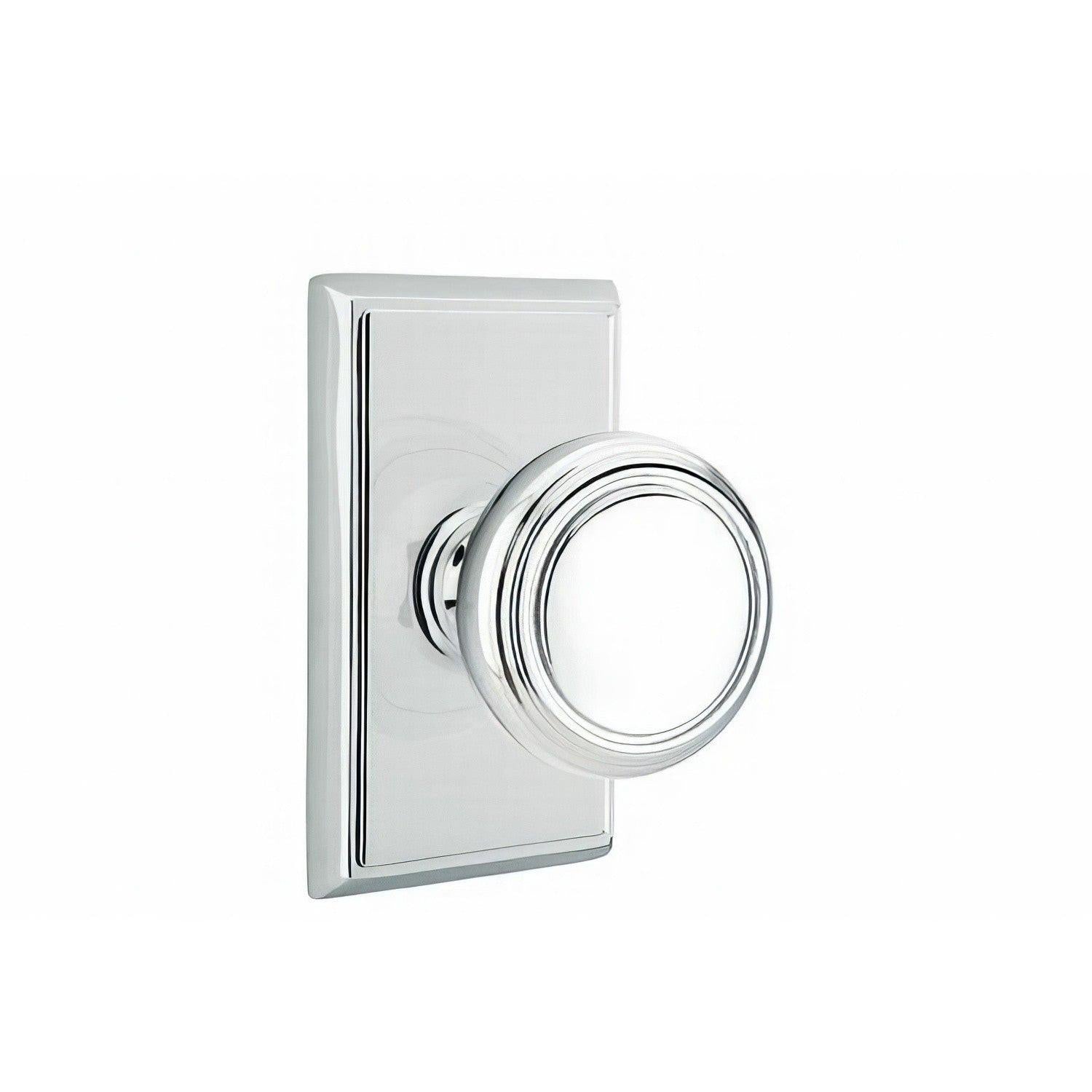 Emtek 8121NWUS Norwich Knob 2-3/8" Backset Passage With Rectangular Rose.
