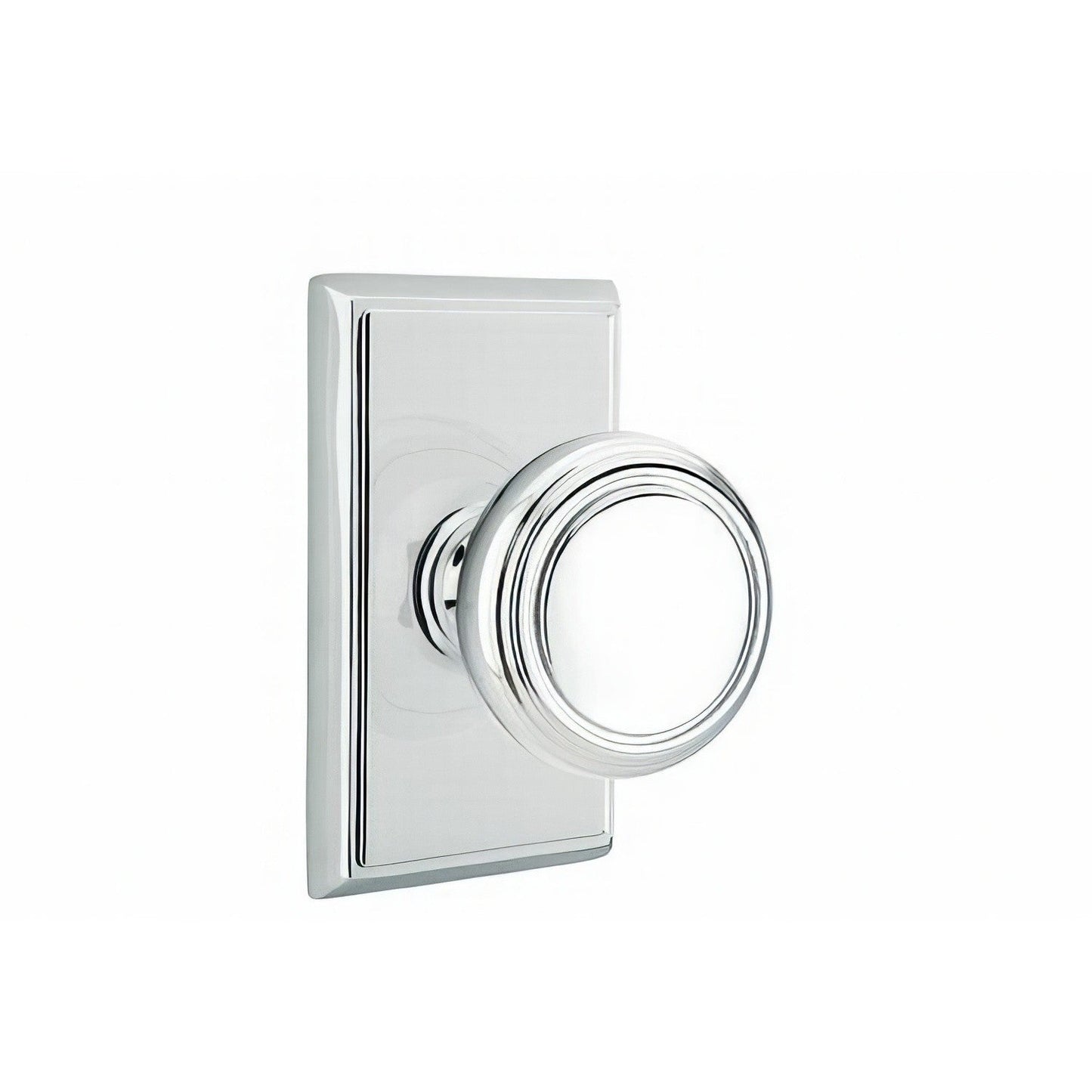 Emtek 8121NWUS Norwich Knob 2-3/8" Backset Passage With Rectangular Rose