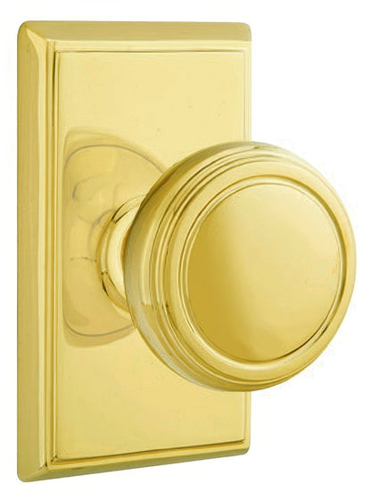 Emtek 8121NWUS Norwich Knob 2-3/8" Backset Passage With Rectangular Rose