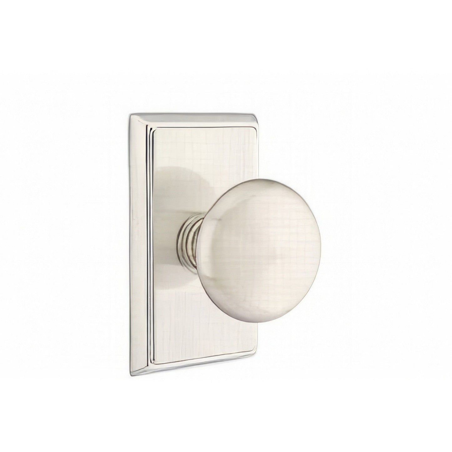 Emtek 8121PUS Providence Knob 2-3/8" Backset Passage With Rectangular Rose