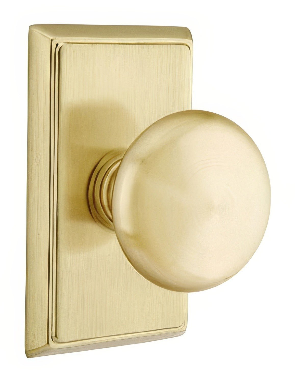 Emtek 8121PUS Providence Knob 2-3/8" Backset Passage With Rectangular Rose