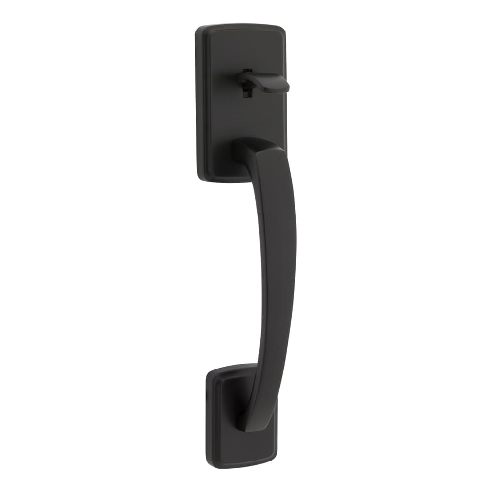 Kwikset 814BFH-514 Brentford Handle Only; No Deadbolt with 6AL Latch and RCS Strike Matte Black Finish.