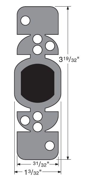 Kwikset 81640-003 Plastic Strike Box for All Deadbolt Strikes.