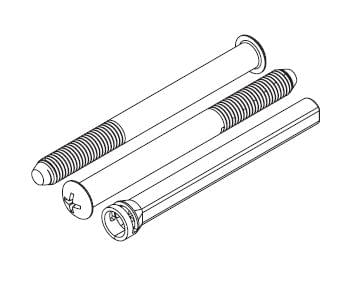 Kwikset 81691-006 Thick Door Screw Pack for Single Cylinder Deadbolts Bright Brass Finish.
