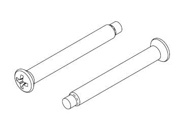 Kwikset 81835-002 KSP and MSP Knobs and Levers Machine Screws for US26 Bright Chrome and US26D Satin Chrome Finish.