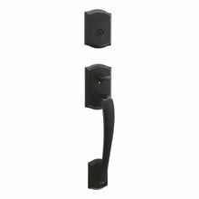 Kwikset 818PTHLIP-11PS.STRKP Single Cylinder Prescott Exterior Handleset with SmartKey with 6AL Latch and STRKP Strike Pack which includes Square Corner; Round Corner and 5303 Round Corner Full Lip Strikes Venetian Bronze Finish.