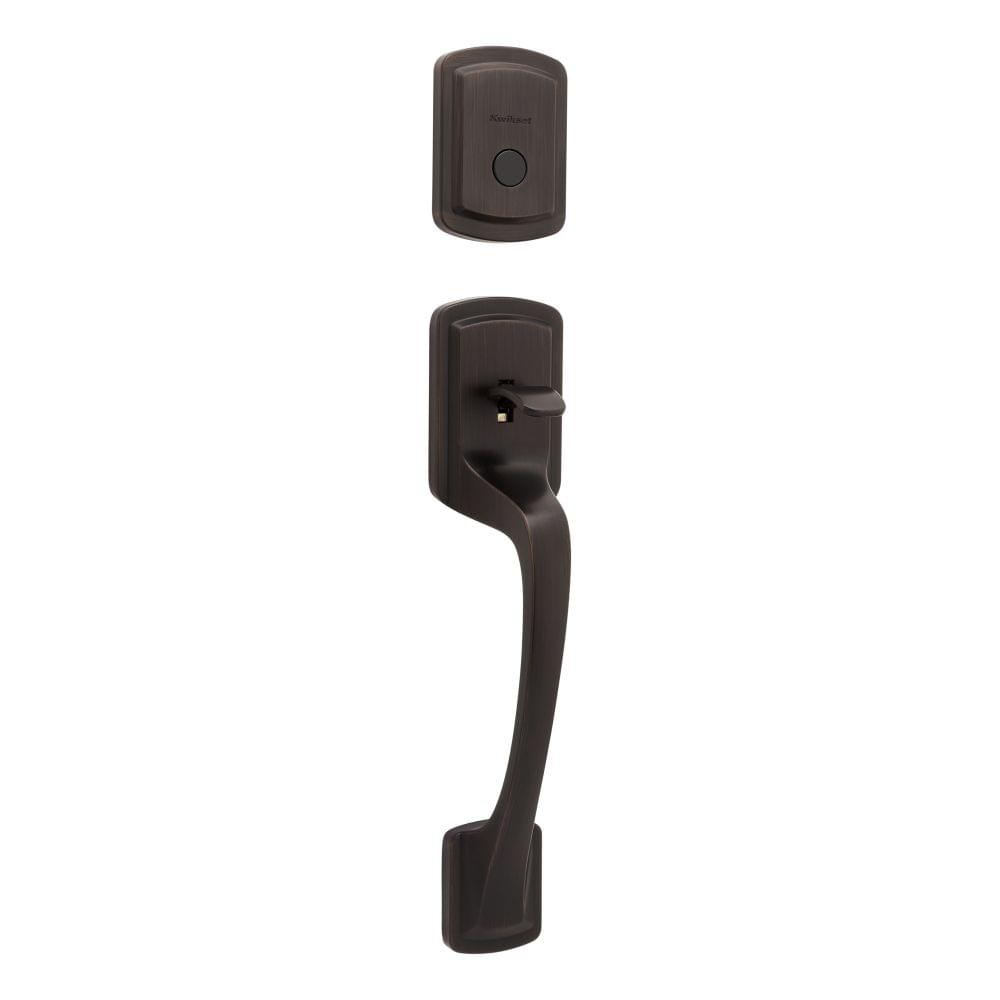 Kwikset 819PGHLIP-11P Dummy Prague Exterior Handleset Venetian Bronze Finish.