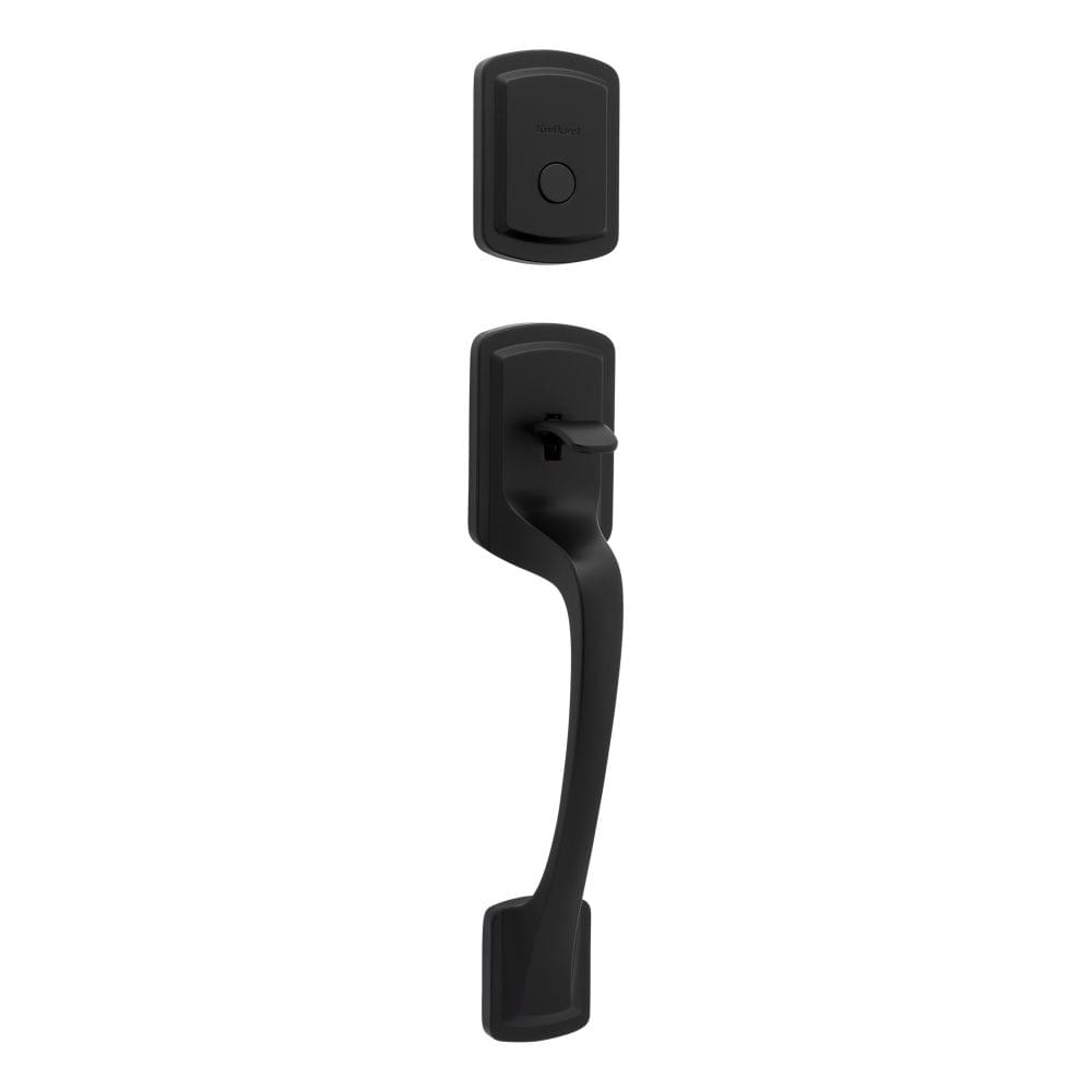 Kwikset 819PGHLIP-514 Dummy Prague Exterior Handleset Matte Black Finish.