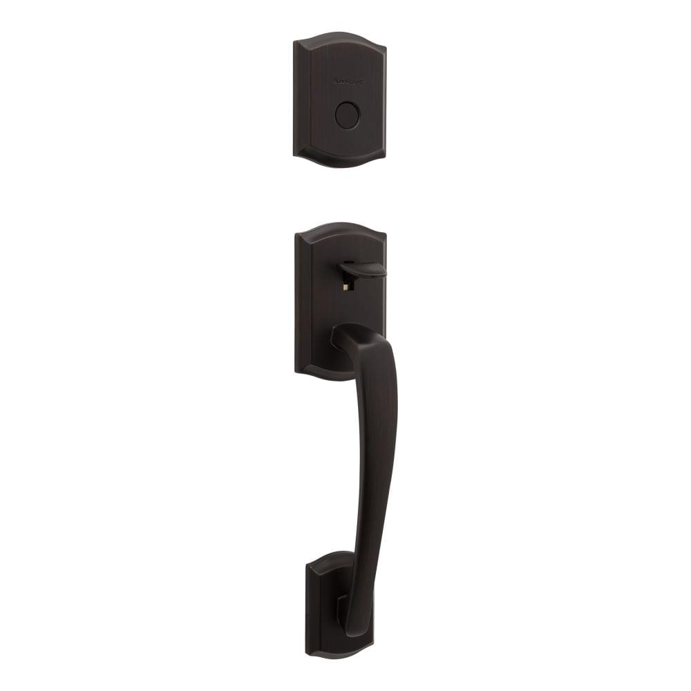 Kwikset 819PTHLIP-11P Dummy Prescott Exterior Handleset Venetian Bronze Finish.