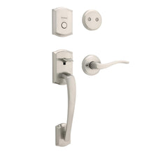 Kwikset 819PTHXSEL-15 Dummy Prescott Exterior Handleset with Sedona Lever Interior Trim Satin Nickel Finish.