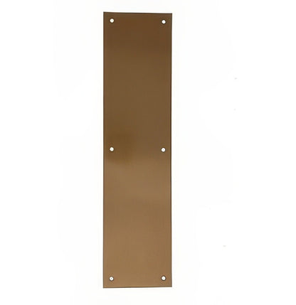 Ives 8200B 4" x 16" Brass Push Plate with Mounting Screws