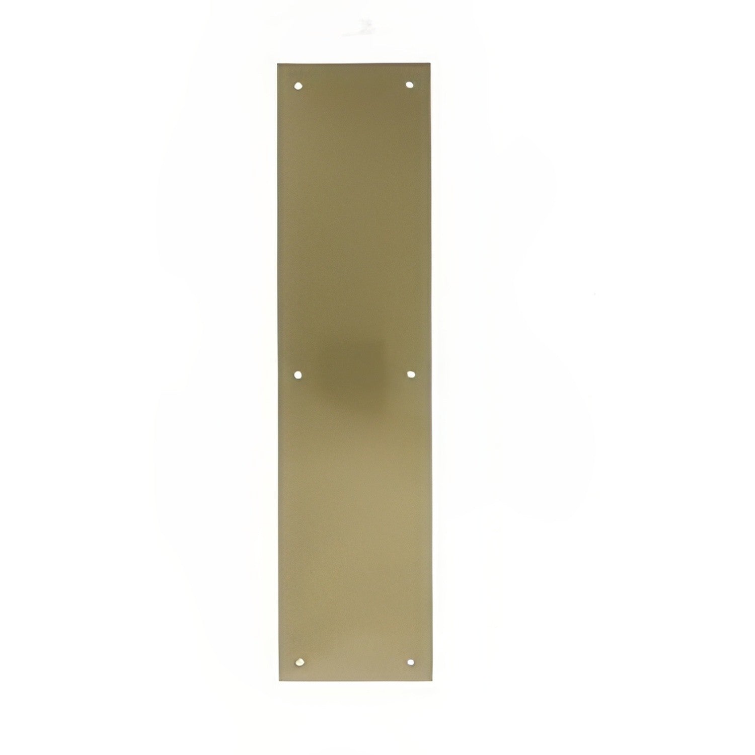 Ives 8200B 4" x 16" Brass Push Plate with Mounting Screws