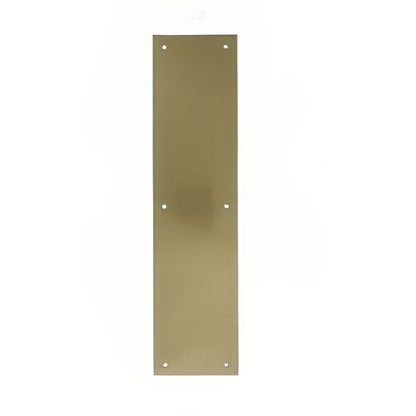 Ives 8200B 4" x 16" Brass Push Plate with Mounting Screws