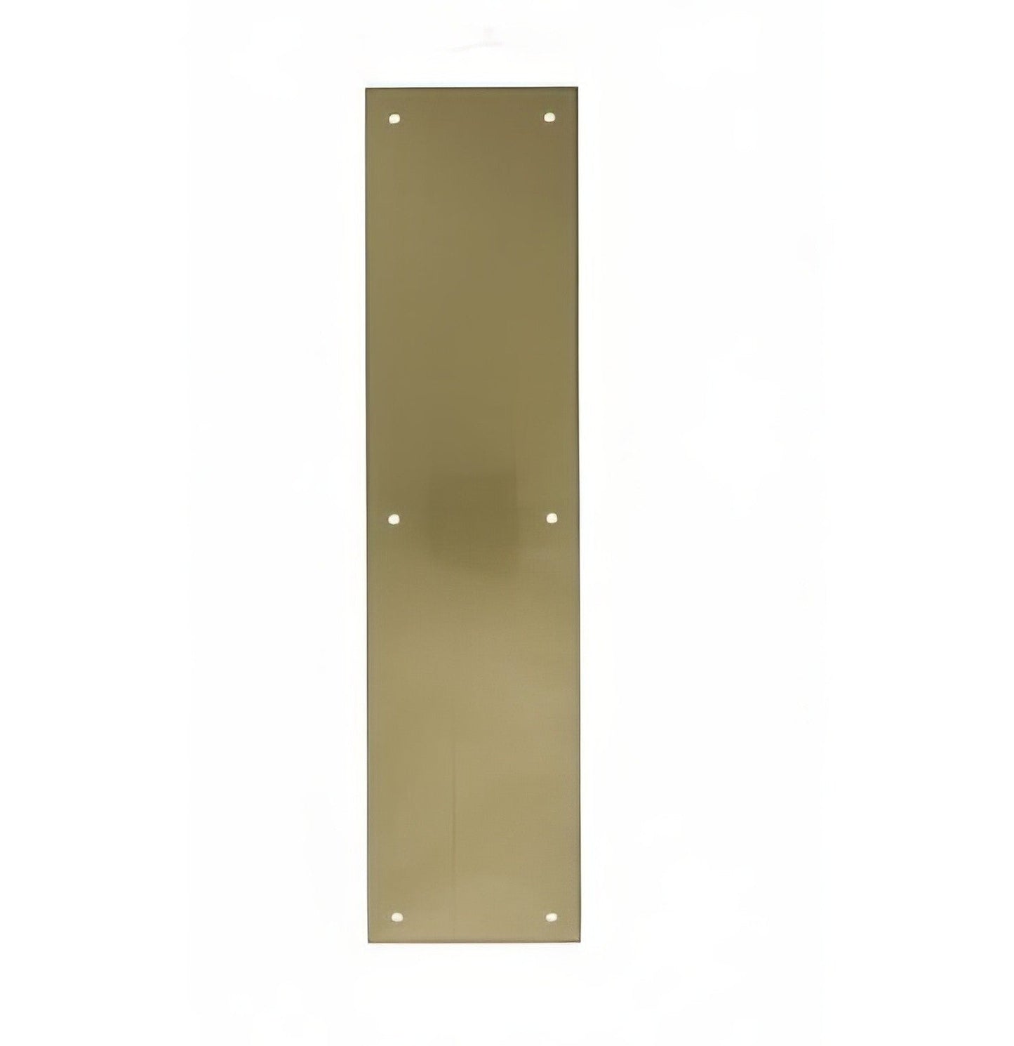 Ives 8200B 4" x 16" Brass Push Plate with Mounting Screws