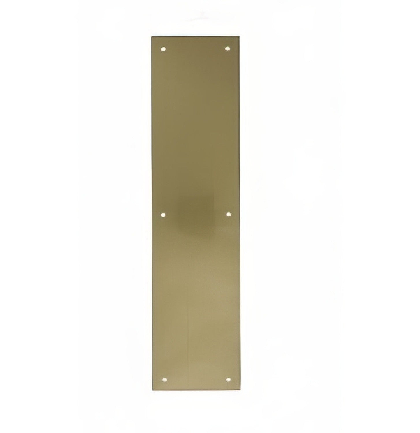 Ives 8200B 4" x 16" Brass Push Plate with Mounting Screws