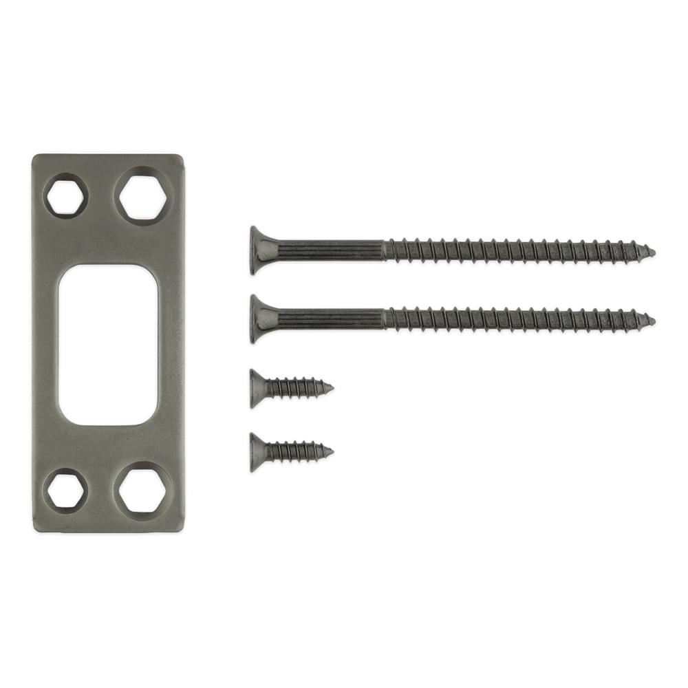 Kwikset 820049-009 Square Corner Deadbolt Strike Gunmetal Finish.