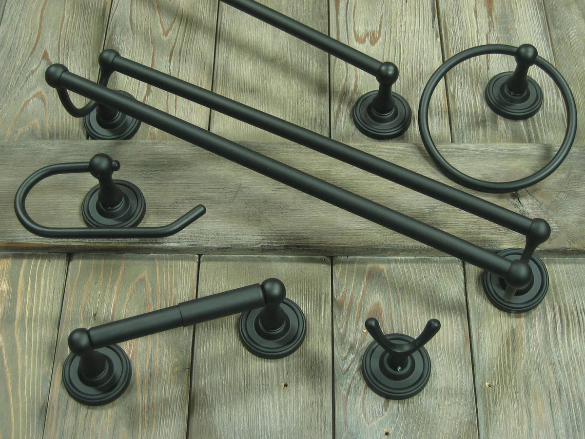 Rusticware 8203BLK Midtowne Robe Hook Black Finish.