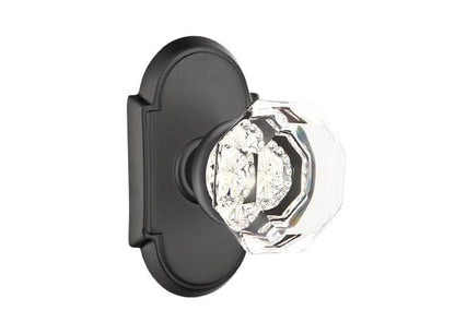 Emtek 8208OTUS10B Old Town Glass Knob 2-3/8" Backset Privacy with # 8 Rose for 1-1/4" to 2" Door Oil Rubbed Bronze Finish.