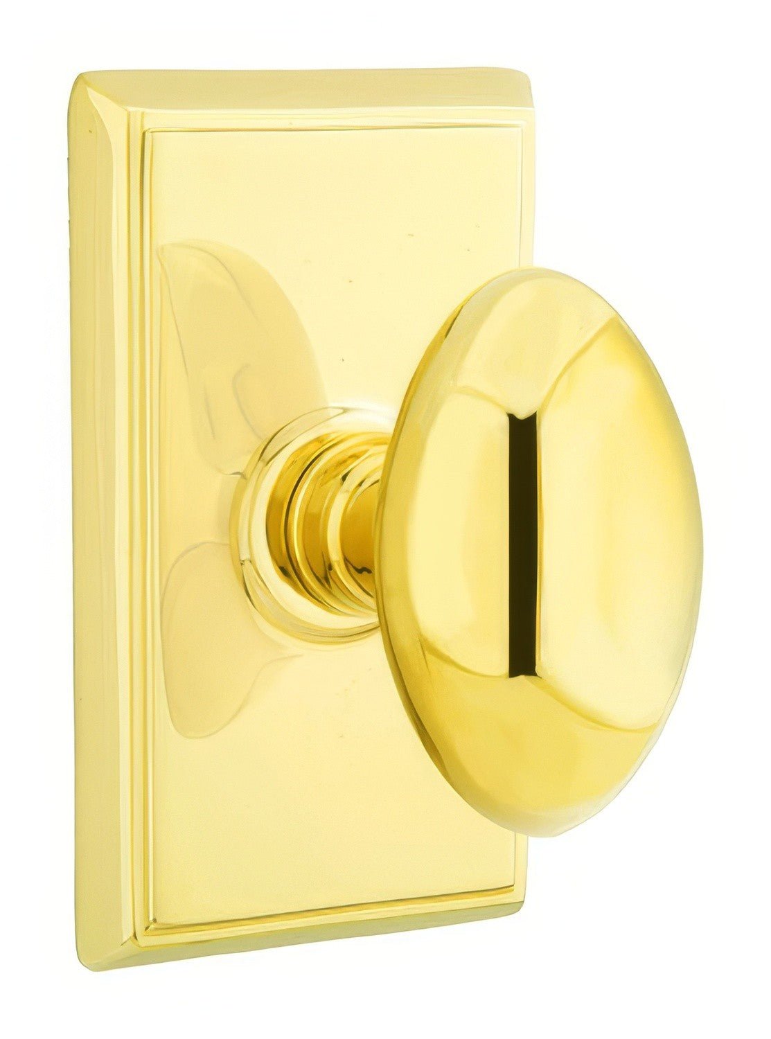Emtek 8221EUS Egg Knob 2-3/8" Backset Privacy With Rectangular Rose