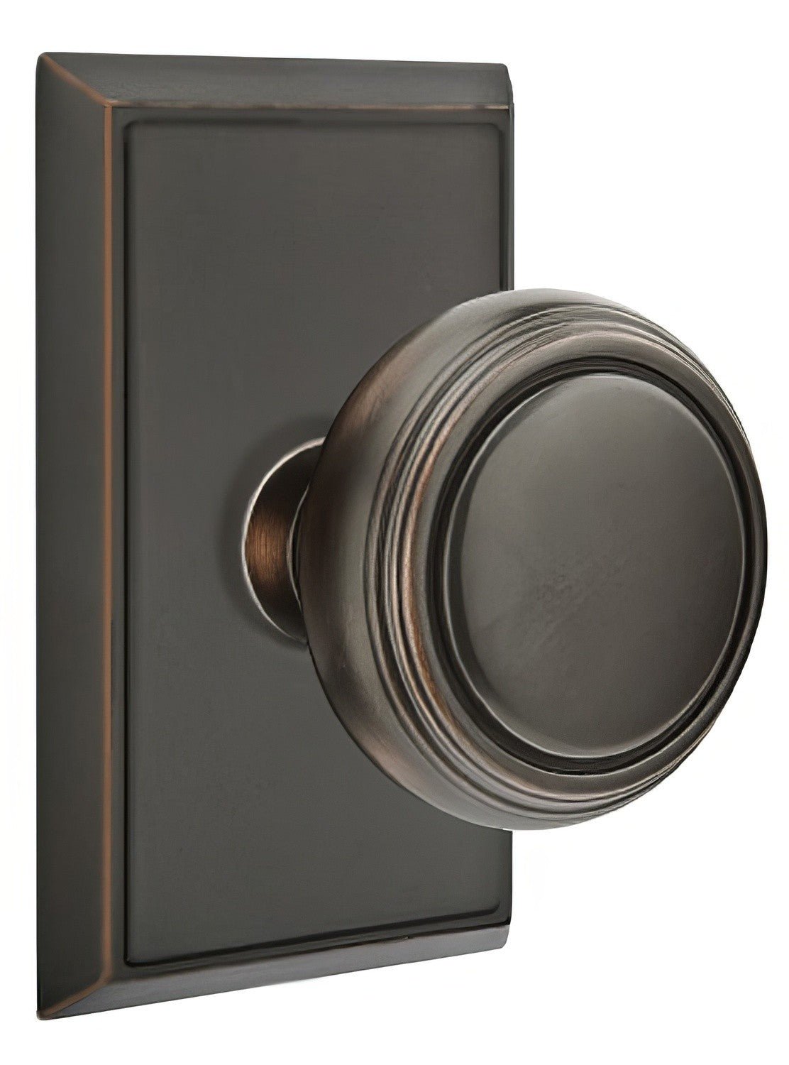 Emtek 8221NWUS Norwich Knob 2-3/8" Backset Privacy With Rectangular Rose