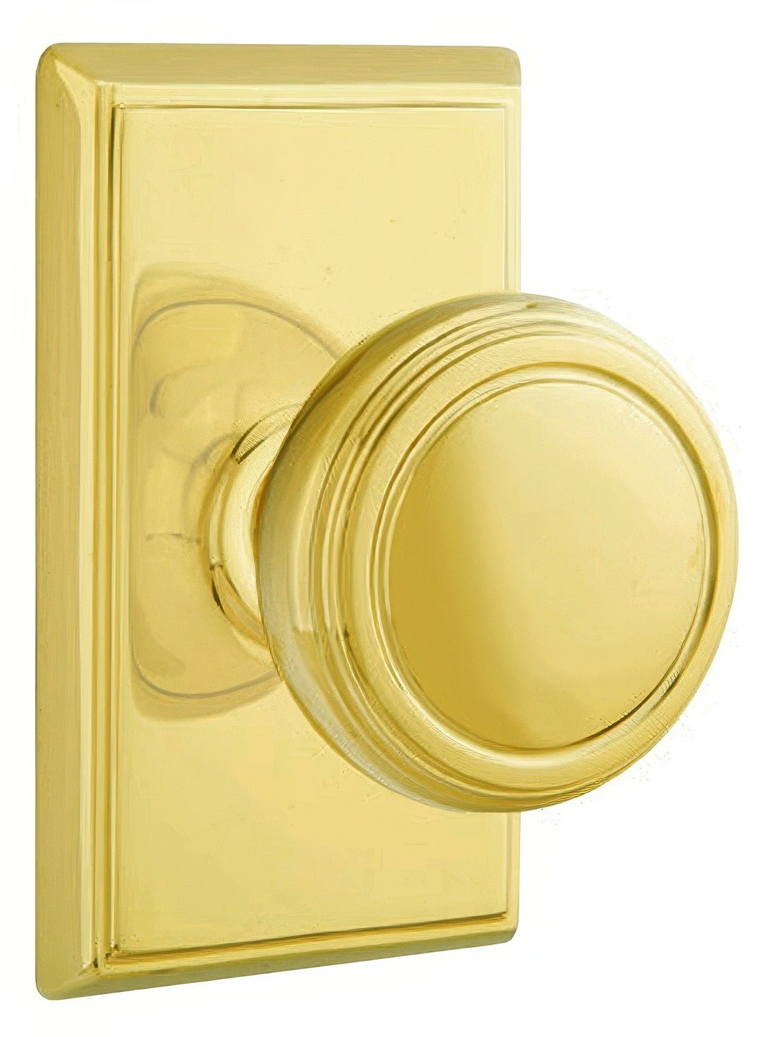 Emtek 8221NWUS Norwich Knob 2-3/8" Backset Privacy With Rectangular Rose