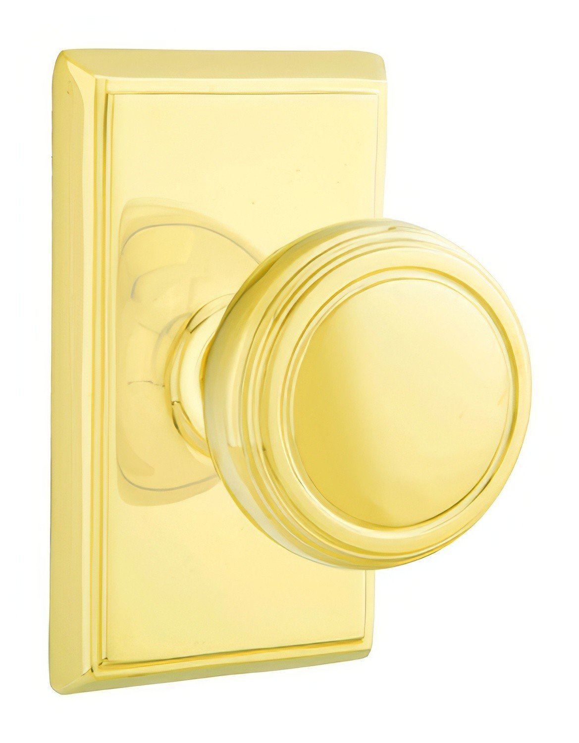 Emtek 8221NWUS Norwich Knob 2-3/8" Backset Privacy With Rectangular Rose