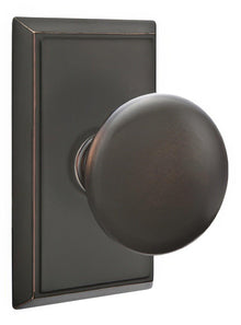 Emtek 8221PUS Providence Knob 2-3/8" Backset Privacy With Rectangular Rose.