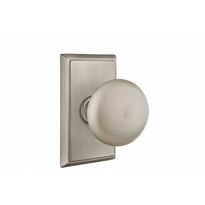 Emtek 8221PUS Providence Knob 2-3/8" Backset Privacy With Rectangular Rose