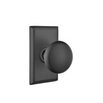 Emtek 8221PUS Providence Knob 2-3/8" Backset Privacy With Rectangular Rose.