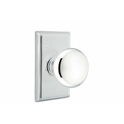 Emtek 8221PUS Providence Knob 2-3/8" Backset Privacy With Rectangular Rose.