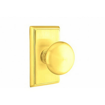 Emtek 8221PUS Providence Knob 2-3/8" Backset Privacy With Rectangular Rose