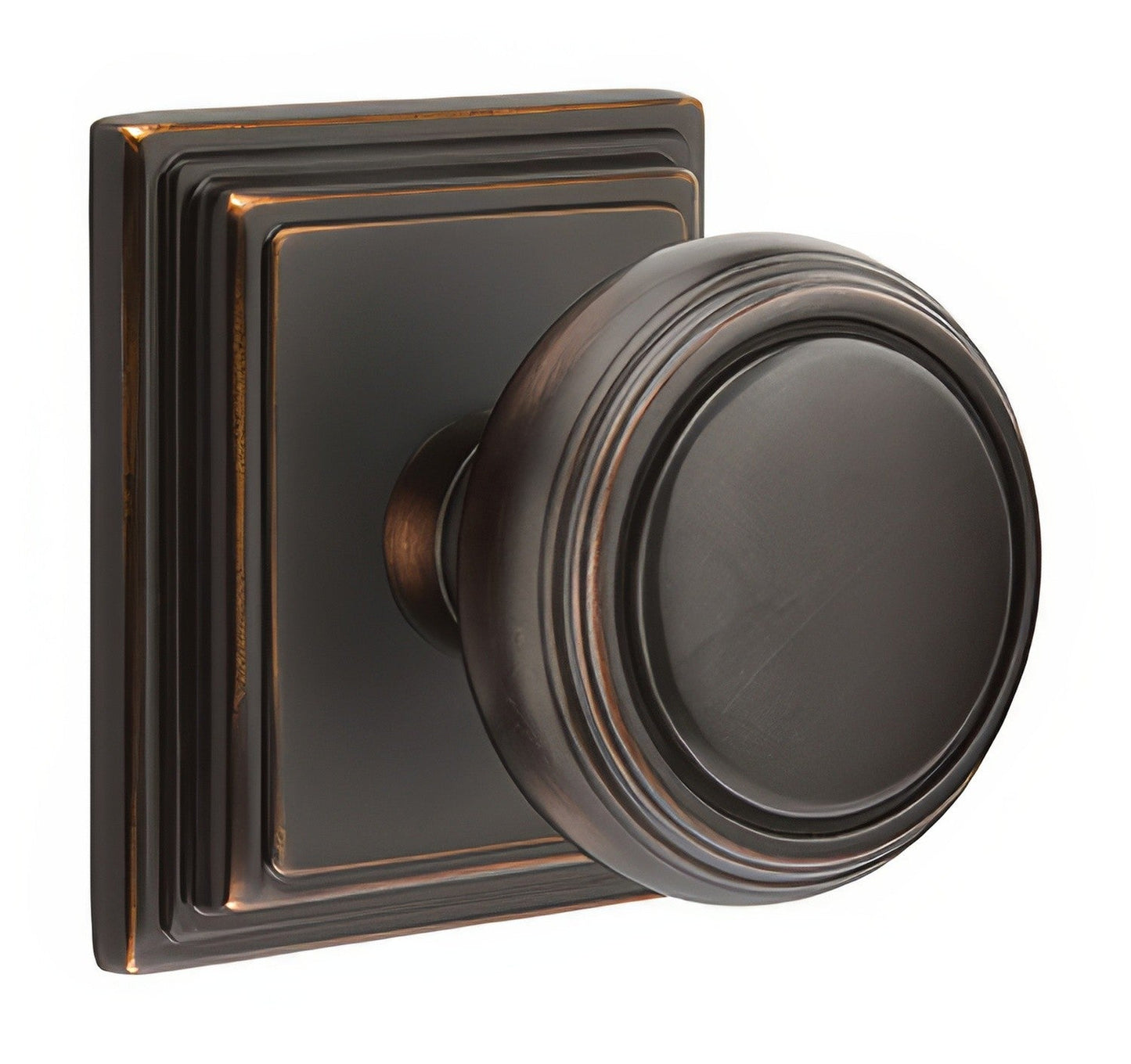 Emtek 8261NWUS Norwich Knob 2-3/8" Backset Privacy with Wilshire Rose