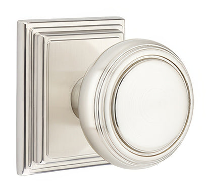 Emtek 8261NWUS Norwich Knob 2-3/8" Backset Privacy with Wilshire Rose