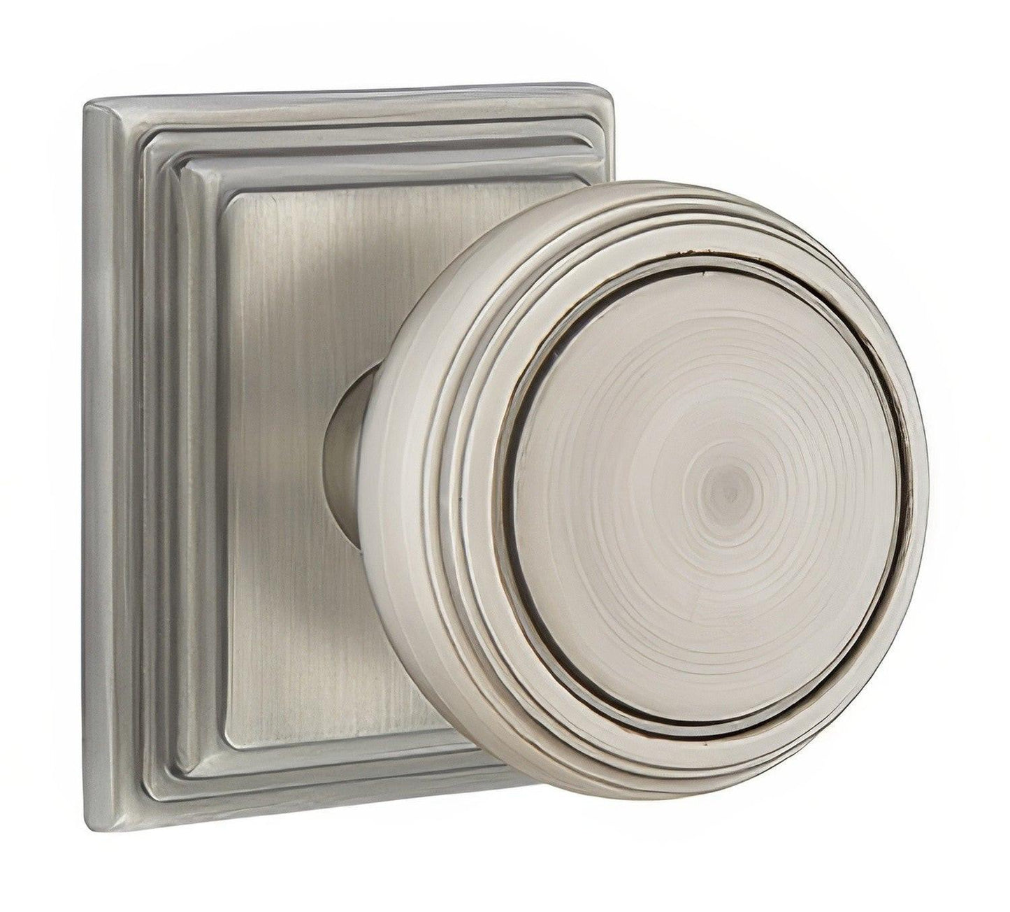 Emtek 8261NWUS Norwich Knob 2-3/8" Backset Privacy with Wilshire Rose.