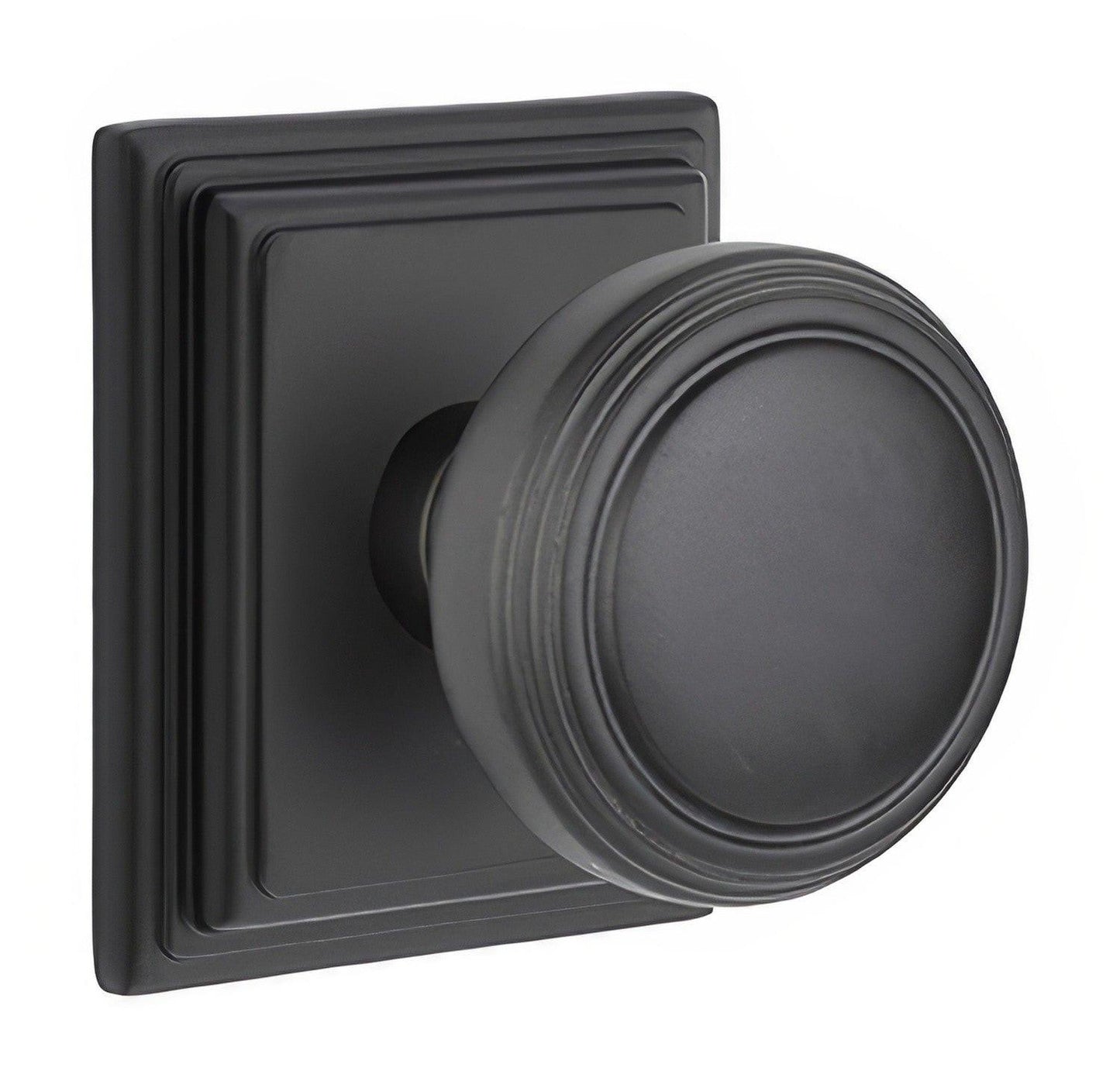 Emtek 8261NWUS Norwich Knob 2-3/8" Backset Privacy with Wilshire Rose.